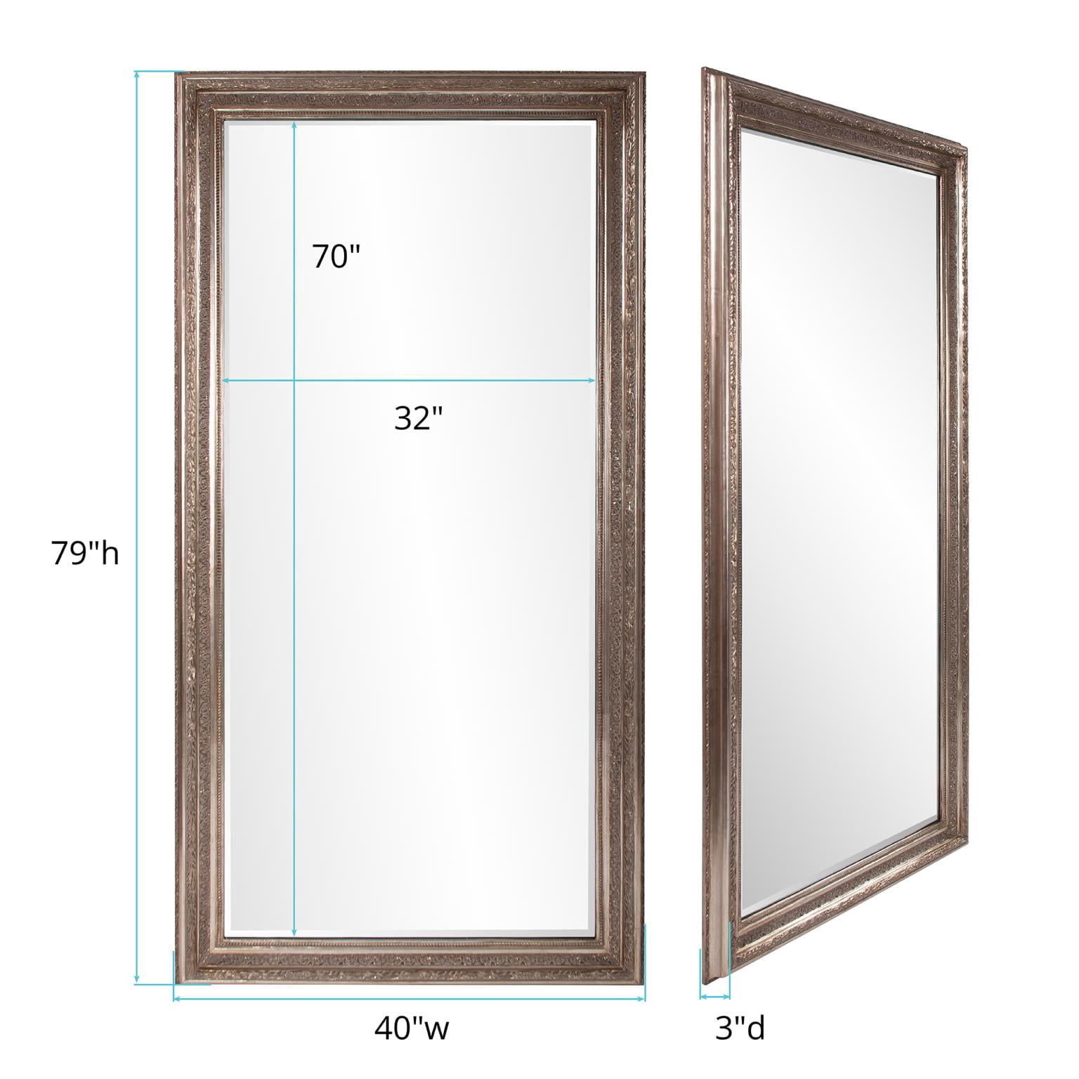 Tyler Dillon Nancy Wood Framed Full Length Mirror - 30 x 40" x 1""