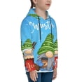 thumbnail image 3 of Sikiie Merry Christmas Gnome Youth Hoodie Sweatshirt Pullover Hooded Classic Casual Essentials Hoodiefor Boys Girls Kids -Large, 3 of 6