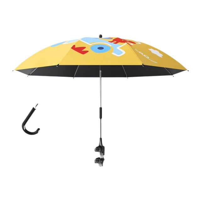 Baby Strollers para de 360 grados Parasol para deportes en bicicleta al aire libre Amarillo
