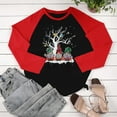 thumbnail image 4 of RKSTN Sweat-Shirt pour Femmes Noël Col Rond Imprimé Père Noël Manches Longues Blouse Régulière, 4 of 5