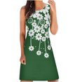 thumbnail image 1 of SMihono Robe d'Été Grande Taille pour Femmes 2023 Mode Décontractée d'Été Sans Manches Coupe Ajustée Imprimée Col Rond Robe, 1 of 5