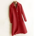 thumbnail image 2 of jtjvou Long Sleeve Cardigan Loose Coat Casual Outerwear Fashionable Comfortable Jacket Ideal for Daily Work Date Parties Home Wear Red XXL, 2 of 9
