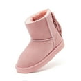 thumbnail image 4 of Weestep Girls Toddler Little Kid Warm Fur Winter Ankle Flat Snow Boot(9 Toddler, Crystal Pink), 4 of 6