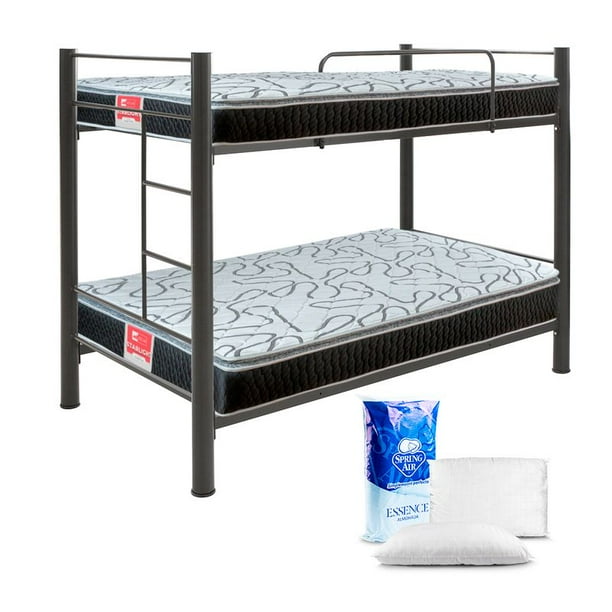 Litera Valki Ind Ind + 2 Colchones Starlight Individual + Almohadas Peach Feel