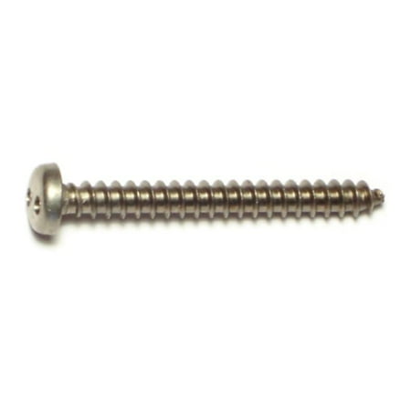 

#8 x 1-1/2 18-8 Stainless Spanner Security Pan Sheet Metal Screws (10 pcs.)
