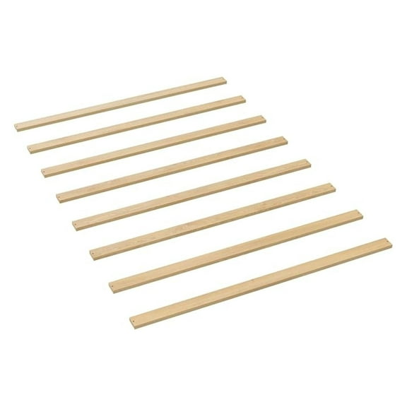 Full Size Bed Slats - 8pc Solid Wood Under Mattress Support - Bunkie Board, Box Spring & Mattress Foundation Replacement - Platform Bed Frame - Set of 8 Slats (Full - 53.75")