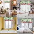 thumbnail image 5 of Summer Tropical Plant Valance Curtain for Windows Hibiscus Monstera Butterfly Plaid Rod Pocket Curtain Valances Short Window Treatments Panels for Kitchen Bathroom Laundry Room Basement 42 x 12 Inch, 5 of 9