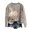 Beige, variant on HCYSFG Womens Sweatshirts Crewneck Long Sleeve Ribbed Drop Shoulder Relaxed Fit Pullovers Animal Lover Tops