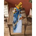 thumbnail image 5 of Ldtrchee Blue Marble Table Runner 72 Inches, Modern Abstract Art Bed Runner Dresser Scarves Tabletop for Indoor Outdoor Parties/Ceremony/Banquet, 18" x 72", 5 of 8
