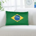 thumbnail image 5 of Hidden Zipper Pillowcases Brazil Flag Lumbar Pillow Case Decorative Pillow Cases Bed Cushion Covers for Bedroom Couch, 5 of 7