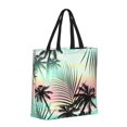 thumbnail image 2 of Sigee Tropical Summer Palm Print Large Capacity Zippered Tote Bag - Durable, Stylish and Versatile for Everyday Use, 2 of 9