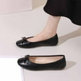 thumbnail image 4 of Black Female Lightweight Flat Shoes With Bow Design For Daily Adventures And Seasonal Comfort, 4 of 9