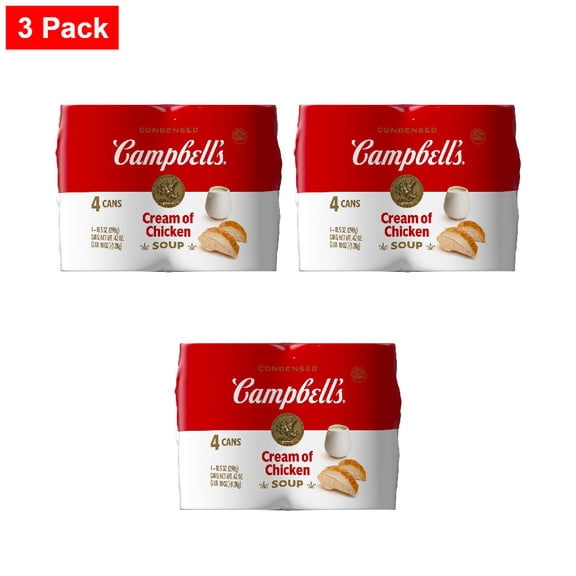 Campbells Condensed Cream of Chicken Soup 4 ct / 10.5 oz - 3 Pack