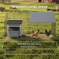 thumbnail image 4 of PawHut Metal Chicken Coop, Large Chicken Run with Water-Resistant Cover, 4 of 10