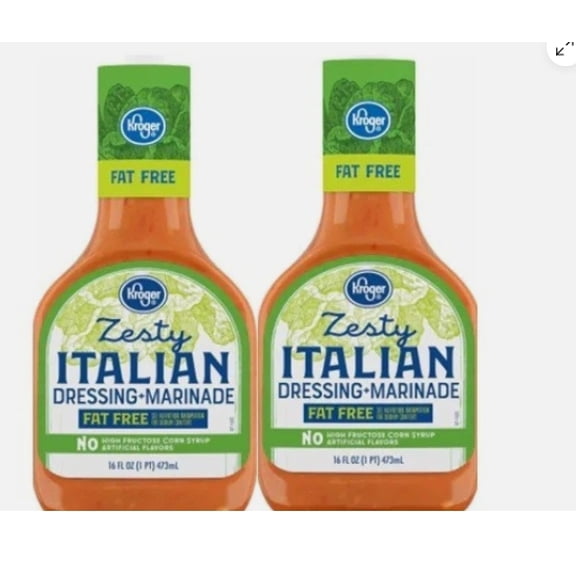 Fat Free Zesty Italian Salad Dressing & Marinade, 2 Bottles, 16 Oz