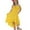 Yellow, variant on Coerni Toddler Girls Summer Swing Dress Ruffles Boho Cold Shoulder Sundress Spaghetti Strap Casual Beach Dresses Clothes