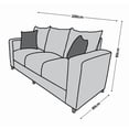 thumbnail image 4 of Sofa El Bazar Store Miami Lino Chocolate 3 plazas, Modular, Moderno, Sala, 4 of 4