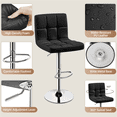 thumbnail image 6 of Topeakmart Set of 2 Adjustable Swivel Bar Stools with Square Back, Black, 6 of 8