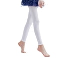 thumbnail image 4 of CPNG Girls Thin Cropped Leggings High Waisted Compression Pants Stretch Active Dance Yoga Tights for Kids Teen Workout Running(White,1-2 Years), 4 of 7