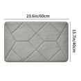 thumbnail image 2 of PureCasa Polyester Floor Mats for Bedroom Living Room, Non-Slip Floor Rugs for Entrance Bathroom, Home Decor Solid Color Floor Carpet Doormat, Machine Washable, 16"x24", 1 Pack, Gray, Rectangle, 2 of 6