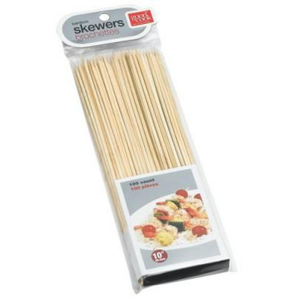 Good Cook, brochetas de bambú de 10 pulgadas, 100 unidades