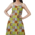 thumbnail image 5 of Moomaya Sleeveless Womens Cocktail Dresses Printed Rayon Plus Size Dress, 5 of 6
