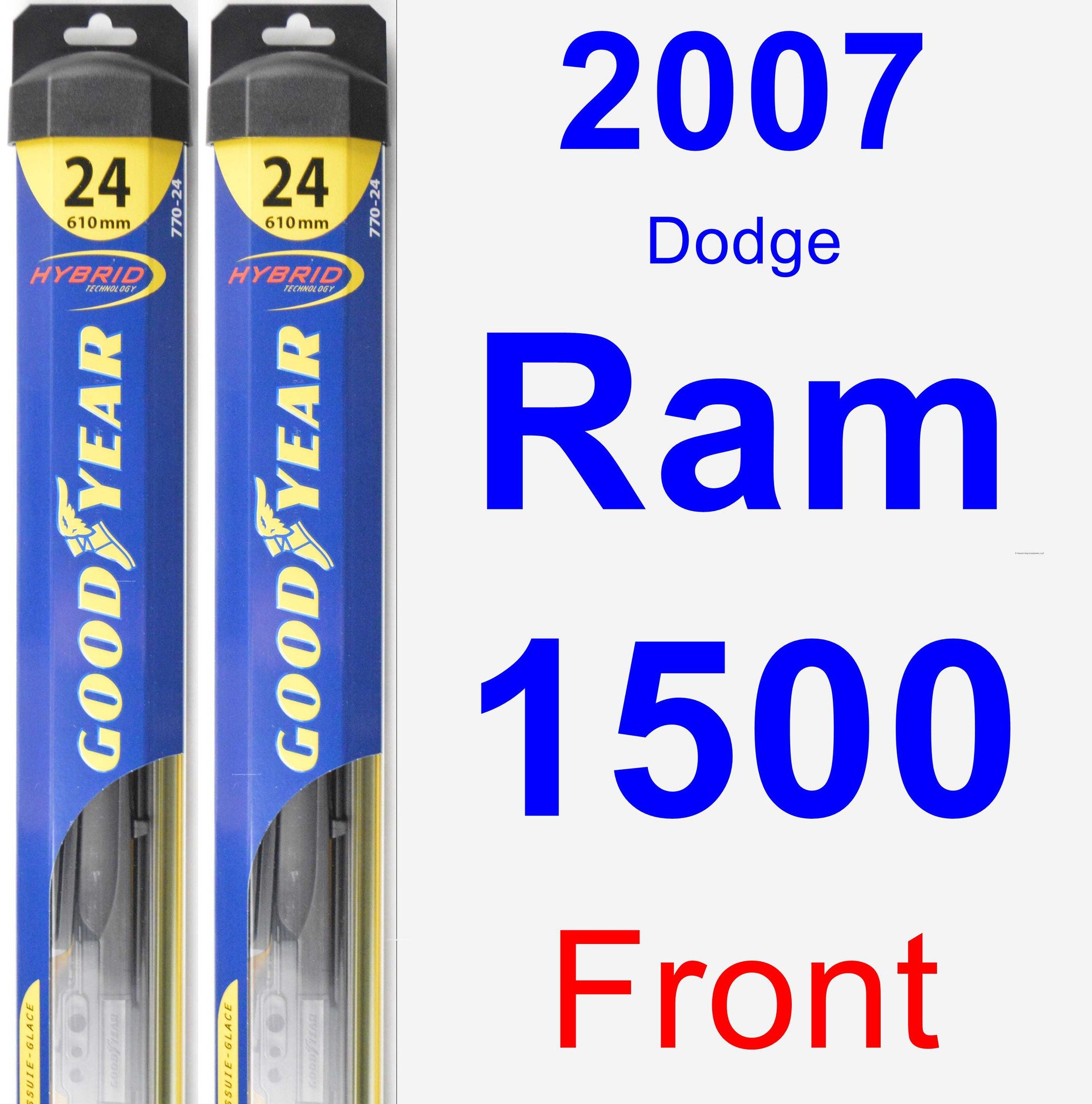 2007 Dodge Ram 1500 Wiper Blade Set/Kit (Front) (2 Blades) Hybrid