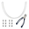 thumbnail image 1 of Kit de bricolaje Cable Tethers TetherTies para ordenadores, color blanco, paquete de 60, 1 of 6