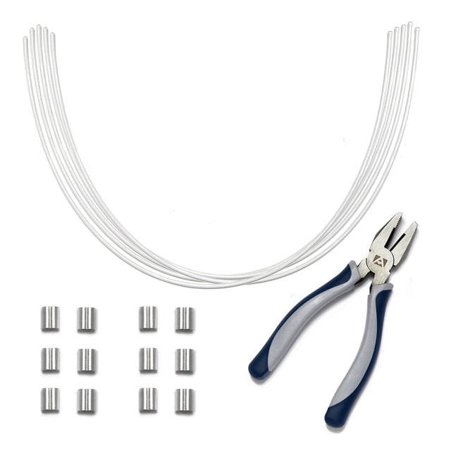 Kit de bricolaje Cable Tethers TetherTies para ordenadores, color blanco, paquete de 60
