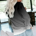 thumbnail image 4 of MSJUHEG Chandail en Molleton pour Femmes Manches Longues Hauts d'Entraînement pour Femmes Chandail en Molleton Décontracté Col Rond Manches Longues Haut Dégradé Pull Version Ample Pull-Over Chandail en Molleton pour Femmes Noir TTG, 4 of 5