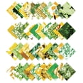 thumbnail image 2 of Soimoi 40Pcs Tie Dye Print Precut Fabrics Strips Roll Up 1.5x42inches Cotton Jelly Rolls For Quilting - Green, 2 of 9