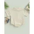 thumbnail image 3 of Western Baby Boy Girl Clothes Cow Print Short Sleeve Bubble Romper Oversized T-Shirt Onesie Bodysuit Summer Clothes, 3 of 8