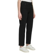 Calvin Klein Women High Rise Straight Leg Jean (US, Numeric, 10, Regular, Regular, Black Jet)