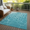 thumbnail image 6 of Addison Rugs Chantille Indoor/Outdoor Transitional Squares Teal Washable Rectangle Rug, 8' x 10', 6 of 6