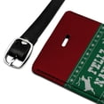 thumbnail image 2 of Feliz Navidad with Deer Merry Christmas Rectangle Leather Luggage Card Suitcase Carry-On ID Tag, 2 of 7