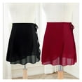 thumbnail image 3 of Ballet Skirt Black Dance Wrap Skirt Sheer Wrap Ballet Skirt with Ballerina Skirt for Dancing, 3 of 7