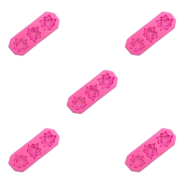 Matsuzay Molde antiadherente para pastel con forma de rosa de silicona de 3 rejillas, repuesto DIY para el hogar, cocina, accesorios para moldes Type2