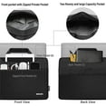thumbnail image 4 of iBenzer Laptop Sleeve Bag for 13 13.3 14 inch MacBook Air/MacBook Pro/HP/Asus/Acer/Samsung/Dell Notebook, Carrying Case with Pockets, Trolley Belt & Carrying Handle, Black, W-SLD13-BK, 4 of 7