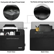 iBenzer Laptop Sleeve Bag for 13 13.3 14 inch MacBook Air/MacBook Pro/HP/Asus/Acer/Samsung/Dell Notebook, Carrying Case with Pockets, Trolley Belt & Carrying Handle, Black, W-SLD13-BK