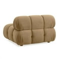 thumbnail image 6 of Calliope Cafe Au Lait Performance Velvet Modular Armless Chair, 6 of 8