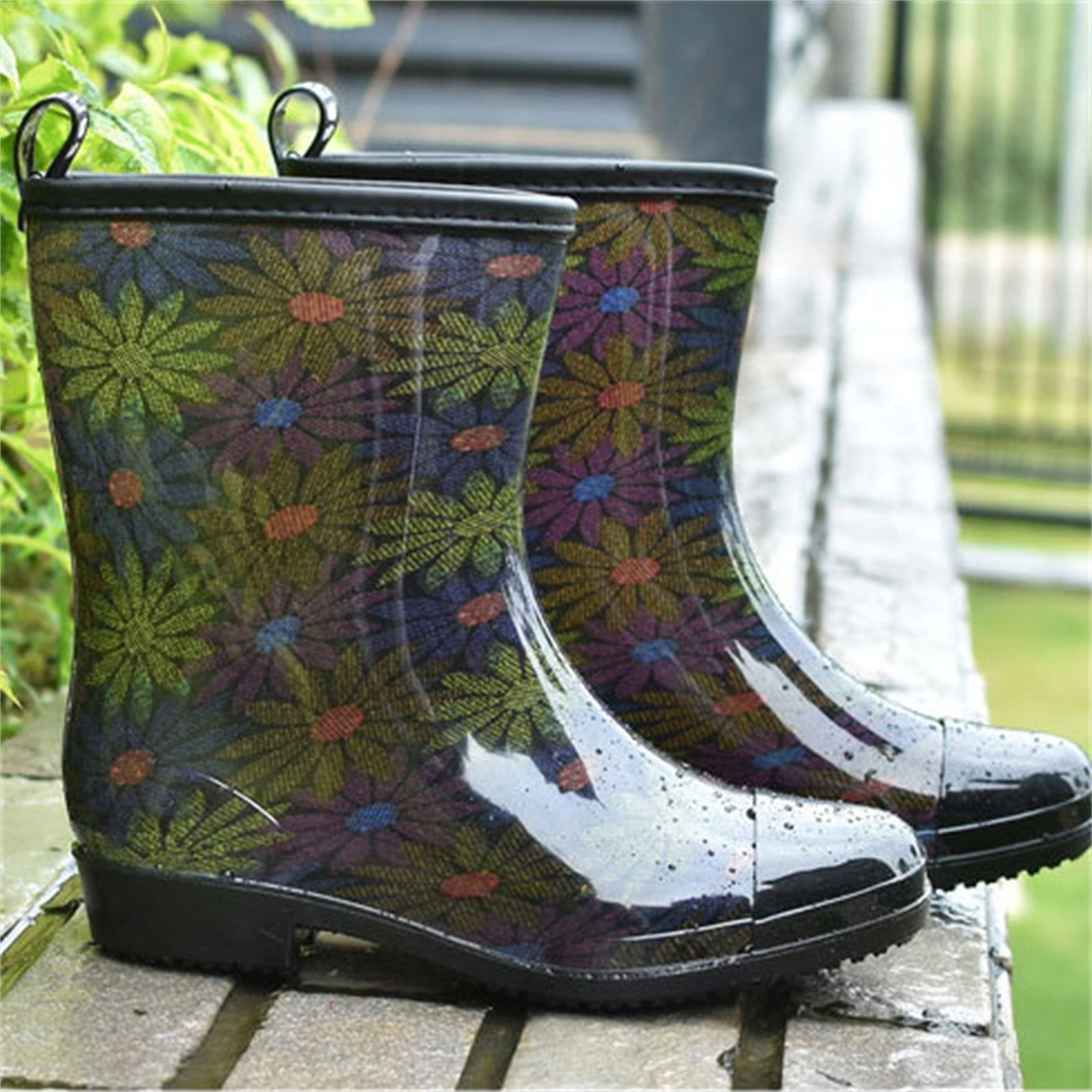 Wowcloth Waterproof Rain Boots for Women – Anti-Slip Durable Design with Fashionable Mid-Calf Style for Outdoor Activities & Wet Weather