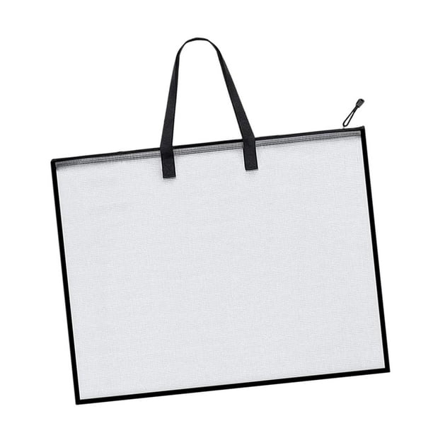 Bolsa de portafolio de arte, bolsa de almacenamiento de carteles, soporte para tablón de anuncios, organizador de archivos, bolsa transparente, bolsa