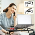 thumbnail image 4 of Foldable Bed Laptop Table Adjustable Laptop Bed Tray Table Multi-Function Notebook Lap Desk with Cup Holder Portable Laptop for Eating Writing Reading (Black), 4 of 7
