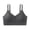 (New37)Dark Gray, variant on Wirefree Bra for Women Casual Zip Up Textured Ribbed Comfort Underwear Adjustable Shoulder Strap Comfort Lounge Bralette for Everyday Wear