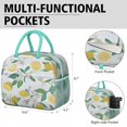 thumbnail image 6 of Lunch Bag Lunch Box for Women Reusable Insulated Lunch Bags,Water-Resistant Lemon Print Cooler Lunch Tote Bag, Large Capacity for Work Travel Picnic, 6 of 6