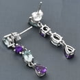 thumbnail image 3 of Amethyst - Brazil & Sky Blue Topaz 925 Sterling Silver Earrings Jewelry DGE1059_C E-1061, 3 of 5