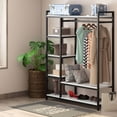 thumbnail image 4 of Tribesigns Free-Standing Closet Organizer,Heavy Duty Clothes Rack with 6 Shelves and Hanging Bar, Large Closet Storage System & Closet Garment Shelves, 4 of 6