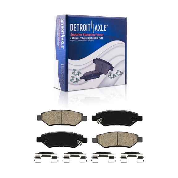 Detroit Axle - Rear Brake Pads for 2008-2014 Cadillac CTS, 2010-2016 SRX, 2010-2015 Chevrolet Camaro, 2011 Saab 9-4X, Ceramic Brake Pads