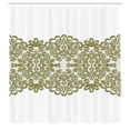 thumbnail image 2 of Ambesonne Lace Shower Curtain, Ornamental Illustration Print, 69"Wx75"L, Green Brown, 2 of 4