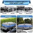 thumbnail image 3 of Rooftop Cargo Carrier Bag Water-Resistant Roof Bag Aero Car Top Carrier for Vehicle with/Without Racks 600D PVC, Includes 8 Door Hooks, 4 Reinforced Straps, Storage Bag, Non-Slip Mat, 3 of 8